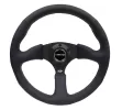 Universal (Rigid) (Matte Black, Leather With Black Stitching) (350mm Diameter) (2