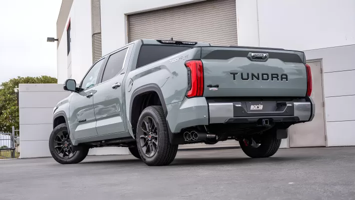 Toyota Tundra - 2022 to 2025 - CrewMax [All] (ATAK Exhaust) (Cat-Back Exhaust) (Carbon Fiber Tips) (With Short Bed)