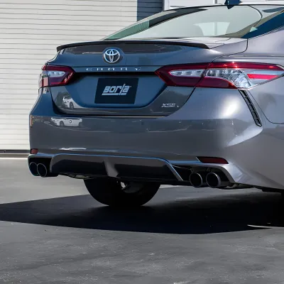 Toyota Camry - 2018 to 2024 - Sedan [XSE 2.5L FWD] (S-Type Exhaust) (Black Chrome Stainless Steel Rolled Quad Tips)