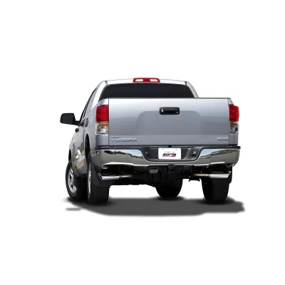 Toyota Tundra - 2009 to 2021 - 4 Door CrewMax [1794, 1794 FFV, Base, Base FFV, Limited, Limited FFV, Platinum, Platinum FFV, SR5, SR5 FFV, TRD PRO, TRD PRO FFV, Tundra Grade, Tundra Grade FFV] with 4.6L/5.7L & 4WD/RWD (Touring Exhaust) (Side Exit) (Dual Polished Angle Rolled Tips) (With Short 5' 7