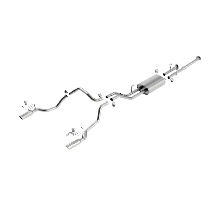 Toyota Tundra - 2009 to 2013 - 2 Door Reg Cab [Base, Base FFV, Tundra Grade, Tundra Grade FFV] with 4.6L/5.7L & 4WD/RWD (Touring Exhaust) (Dual Polished Angle Rolled Tips) (With Long 8' 2