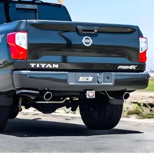 Nissan Titan - 2017 to 2023 - 4 Door Crew Cab [All] (S-Type Exhaust) (Polished Rolled Tips) (With Short Bed) (With 139.8
