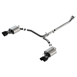 Toyota Camry - 2018 to 2024 - Sedan [XSE 2.5L FWD] (S-Type Exhaust) (Black Chrome Stainless Steel Rolled Quad Tips)