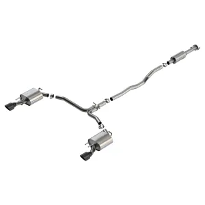 Toyota Camry - 2020 to 2024 - Sedan [TRD] (S-Type Exhaust) (Black Chrome Stainless Steel Angle-Cut Rolled Dual Tips)