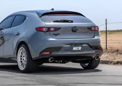 Mazda MAZDA3 - 2019 to 2023 - Hatchback [2.5 S, Base, Carbon Ed., Preferred, Premium, Select] with 2.5L & AWD/FWD (S-Type Exhaust) (Rear Section Only) (Single Round Rolled Angle-Cut Lined Tip)