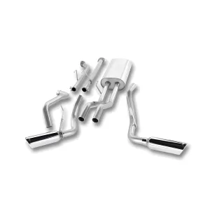 Toyota Tundra - 2007 to 2008 - 2 Door Reg Cab [Base, Tundra Grade] With 5.7L & 4WD/RWD (Touring Exhaust) (Side Exit) (Dual Polished Angle Rolled Tips) (With Long 8' 2