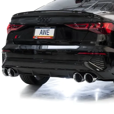 Audi S3 - 2022 to 2026 - Sedan [All] (Track Edition) (Quad Chrome Silver Double Walled Slash Cut Tips)