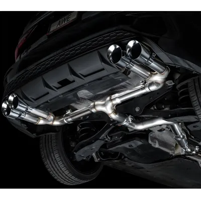 Audi S3 - 2022 to 2026 - Sedan [All] (Track Edition) (Quad Chrome Silver Double Walled Slash Cut Tips)