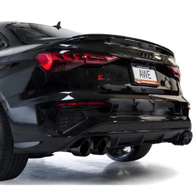 Audi S3 - 2022 to 2026 - Sedan [All] (Track Edition) (Quad Diamond Black Double Walled Slash Cut Tips)