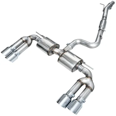 Audi S3 - 2022 to 2026 - Sedan [All] (Touring Edition) (Quad Chrome Silver Double Walled Slash Cut Tips)