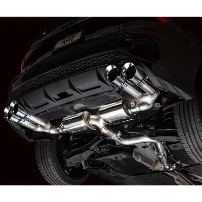 Audi S3 - 2022 to 2026 - Sedan [All] (Touring Edition) (Quad Chrome Silver Double Walled Slash Cut Tips)