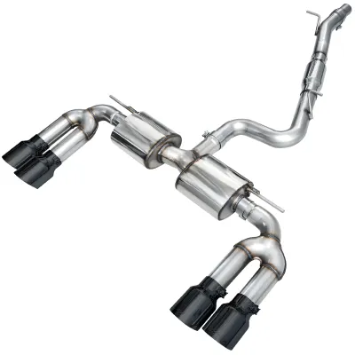 Audi S3 - 2022 to 2026 - Sedan [All] (Touring Edition) (Quad Diamond Black Double Walled Slash Cut Tips)