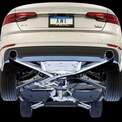 Audi A4 - 2017 to 2018 - Sedan [2.0 TFSI Premium Plus quattro, 2.0 TFSI Premium quattro, 2.0 TFSI Prestige quattro] (Track Edition) (Dual Diamond Black Double Walled Tips) (Includes Downpipe)