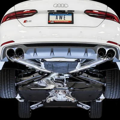 Audi S5 - 2018 to 2024 - 4 Door Hatchback [All] (Track Edition) (Quad Diamond Black Double Walled Tips) (Non-Resonated)