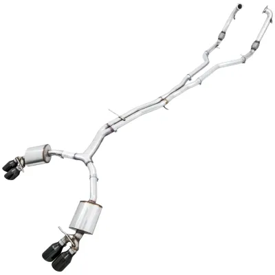 Audi S5 - 2018 to 2024 - 4 Door Hatchback [All] (Touring Edition) (Quad Diamond Black Double Walled Tips) (Non-Resonated)