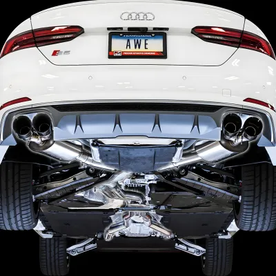 Audi S5 - 2018 to 2024 - 4 Door Hatchback [All] (Touring Edition) (Quad Diamond Black Double Walled Tips) (Non-Resonated)