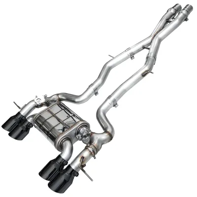 BMW 2 Series M2 - 2023 to 2025 - Coupe [All] (SwitchPath Edition) (Quad Diamond Black Double Walled Slash Cut Tips)