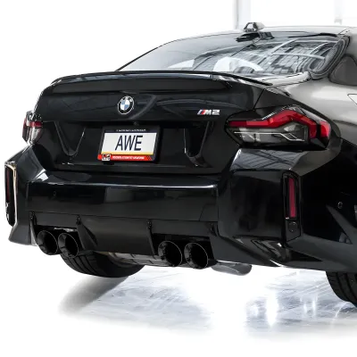 BMW 2 Series M2 - 2023 to 2025 - Coupe [All] (SwitchPath Edition) (Quad Diamond Black Double Walled Slash Cut Tips)