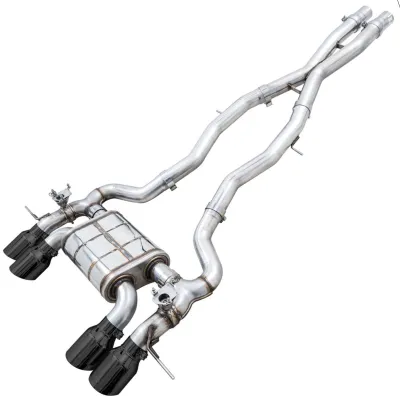 BMW 4 Series M4 - 2021 to 2026 - Coupe [All] (SwitchPath Edition) (Quad Diamond Black Double Walled Slash Cut Tips)