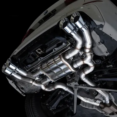 BMW X4 M - 2020 to 2025 - SUV [All] (SwitchPath Edition) (Axle Back) (Quad Chrome Silver Double Walled Slash Cut Tips)