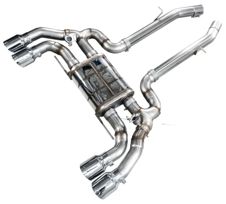 BMW X4 M - 2020 to 2025 - SUV [All] (SwitchPath Edition) (Axle Back) (Quad Chrome Silver Double Walled Slash Cut Tips)
