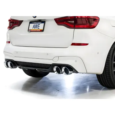 BMW X4 M - 2020 to 2025 - SUV [All] (SwitchPath Edition) (Axle Back) (Quad Chrome Silver Double Walled Slash Cut Tips)