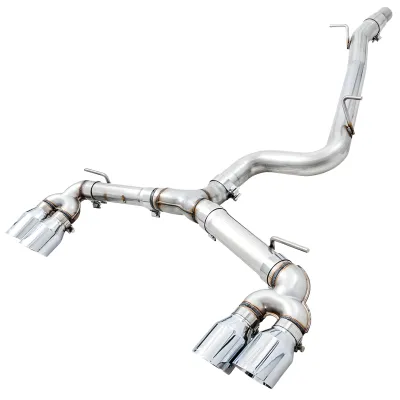 Volkswagen Golf R - 2015 to 2017 - Hatchback [All] (Track Edition) (Quad Chrome Silver Double Walled Slash Cut Tips)