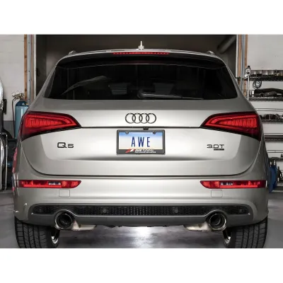 Audi Q5 - 2013 to 2017 - SUV [3.0T Premium Plus quattro, 3.0T Prestige quattro, TDI Premium Plus S Line quattro, TDI Premium Plus quattro, TDI Prestige S Line quattro, TDI Prestige quattro] (Touring Edition) (Cat-Back) (Chrome Silver Tips) (Dual 4.0 inch Tips)