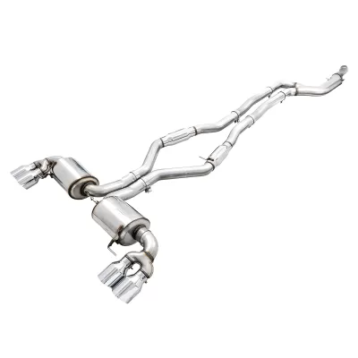 BMW 3 Series - 2020 - Sedan [M340i, M340i xDrive] (Touring Edition) (Cat-Back) (Quad Chrome Silver Tips) (Non-Resonated)