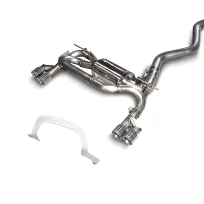 BMW 4 Series - 2014 to 2016 - All [428i, 428i xDrive] (Touring Edition) (Axle Back) (Quad Chrome Silver Tips) (With Bumper Template)
