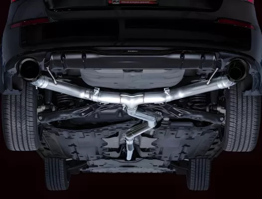 Acura Integra - 2023 to 2026 - Hatchback [All Except Type S] (Track Edition) (Dual Diamond Black Double Walled Slash Cut Tips) (Includes Front Pipe)