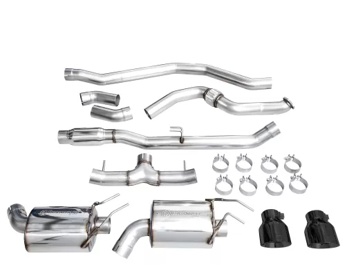 Acura Integra - 2023 to 2026 - Hatchback [All Except Type S] (Track Edition) (Dual Diamond Black Double Walled Slash Cut Tips) (Includes Front Pipe)