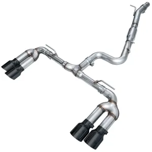 Audi S3 - 2022 to 2026 - Sedan [All] (Track Edition) (Quad Diamond Black Double Walled Slash Cut Tips)