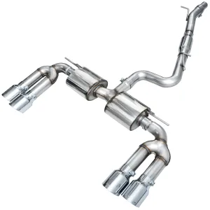 Audi S3 - 2022 to 2026 - Sedan [All] (Touring Edition) (Quad Chrome Silver Double Walled Slash Cut Tips)