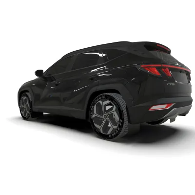 Hyundai Tucson - 2022 to 2024 - SUV [All] (Black) (Metallic Black Logo)