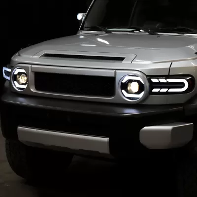 Toyota FJ Cruiser - 2007 to 2014 - SUV [All] (LED Projector, LED Sequential Accent Lights) (Smoked Lens) (Integrated LED High Beams)