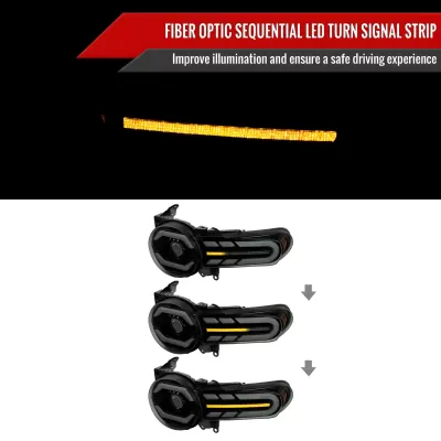 Toyota FJ Cruiser - 2007 to 2014 - SUV [All] (LED Projector, LED Sequential Accent Lights) (Smoked Lens) (Integrated LED High Beams)