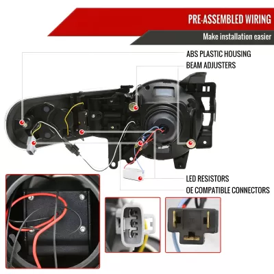 Toyota FJ Cruiser - 2007 to 2014 - SUV [All] (LED Projector, LED Sequential Accent Lights) (Integrated LED High Beams)