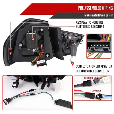 BMW 3 Series - 2009 to 2011 - 4 Door Sedan [All] (Red LED Tube) (Sequential LED Lights)