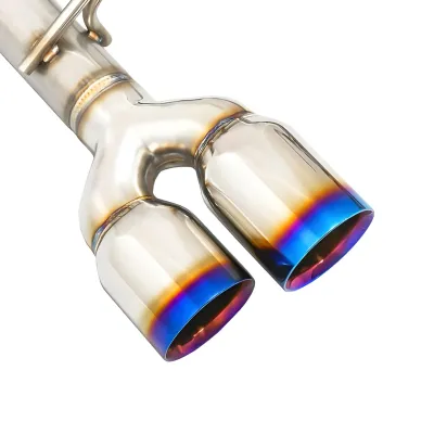 Subaru WRX STI - 2015 to 2021 - Sedan [All] (Axle-Back) (For SPT Exhaust) (Burnt Double Wall Stainless Steel Tips) : Burnt Double Wall Stainless Steel Tip iso image.