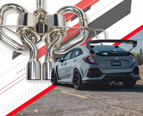 Honda Civic - 2017 to 2021 - 4 Door Hatchback [FK8 Type R, FK8 Type R Limited] (Final Edition) (Includes Front Pipe) (Sports Touring) (Link Loop) (Resonated) (Polished Stainless Steel Tips)