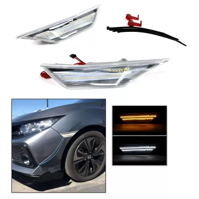 Honda Civic - 2016 to 2021 - 4 Door Sedan [All] (Side Markers) (Clear) (LED Light Strips)