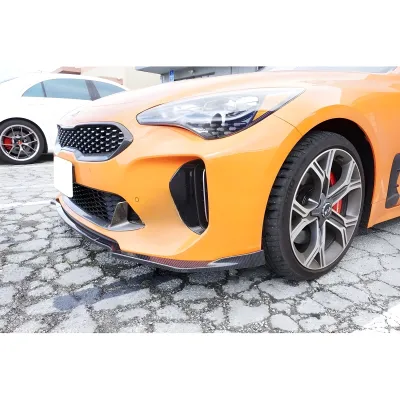 Kia Stinger - 2018 to 2024 - Sedan [GT, GT1, GT2, GTS, Tribute Ed.] with 3.3L & AWD/RWD (Carbon Fiber Lip) (3 Piece)