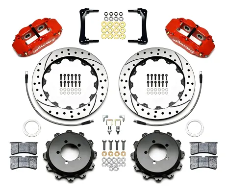 Subaru BRZ - 2022 to 2025 - Coupe [All] (Rear) (Drilled and Slotted Rotors) (4R 4 Piston Calipers) (Red)