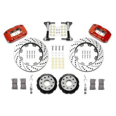 Subaru WRX STI - 2004 to 2014 - All [All] (Front) (Drilled and Slotted Rotors) (Dynapro 4 Piston Calipers) (Red)