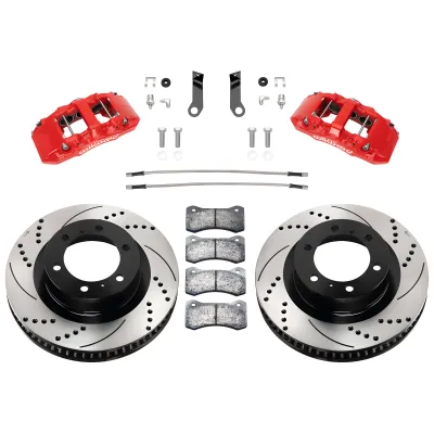 Toyota 4Runner - 2015 to 2021 - SUV [All] (Front) (Drilled and Slotted Rotors) (6 Piston AERO6 Calipers) (Red)