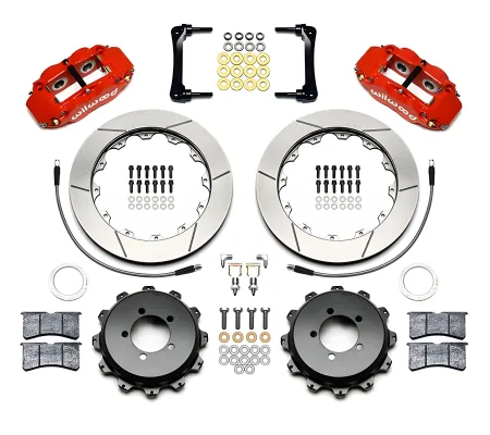 Toyota 86 - 2017 to 2020 - Coupe [All] (Rear) (Slotted Rotors) (4R 4 Piston Calipers) (Red)