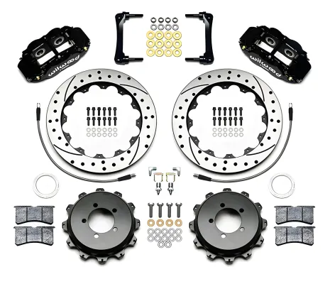 Toyota 86 - 2017 to 2020 - Coupe [All] (Rear) (Drilled and Slotted Rotors) (4R 4 Piston Calipers) (Black)