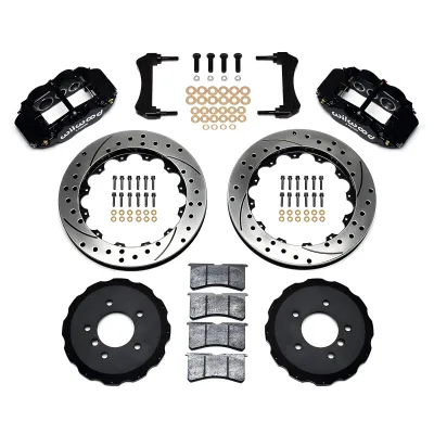 BMW 3 Series M3 - 1995 to 1999 - All [All] (Front) (Drilled and Slotted Rotors) (6R 6 Piston Calipers) (Black)