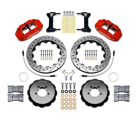 Scion FRS - 2013 to 2016 - Coupe [All] (Front) (Drilled and Slotted Rotors) (6R 6 Piston Calipers) (Red)